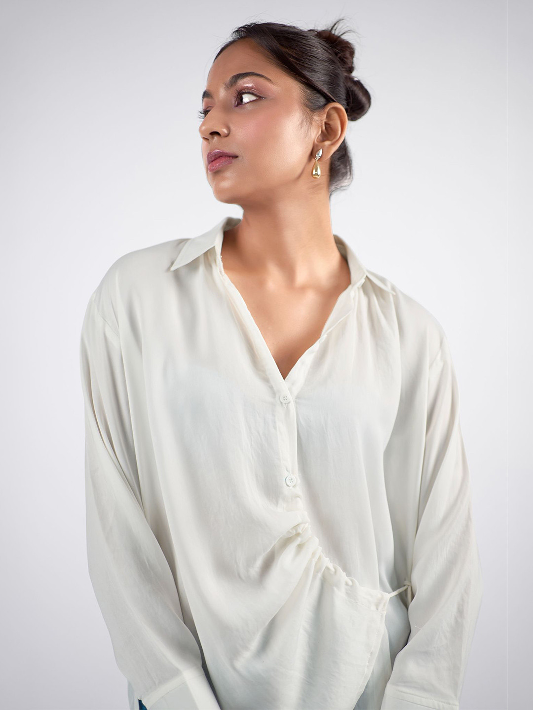 All Her Collective Women Original Semi Sheer Party Oversized Shirt