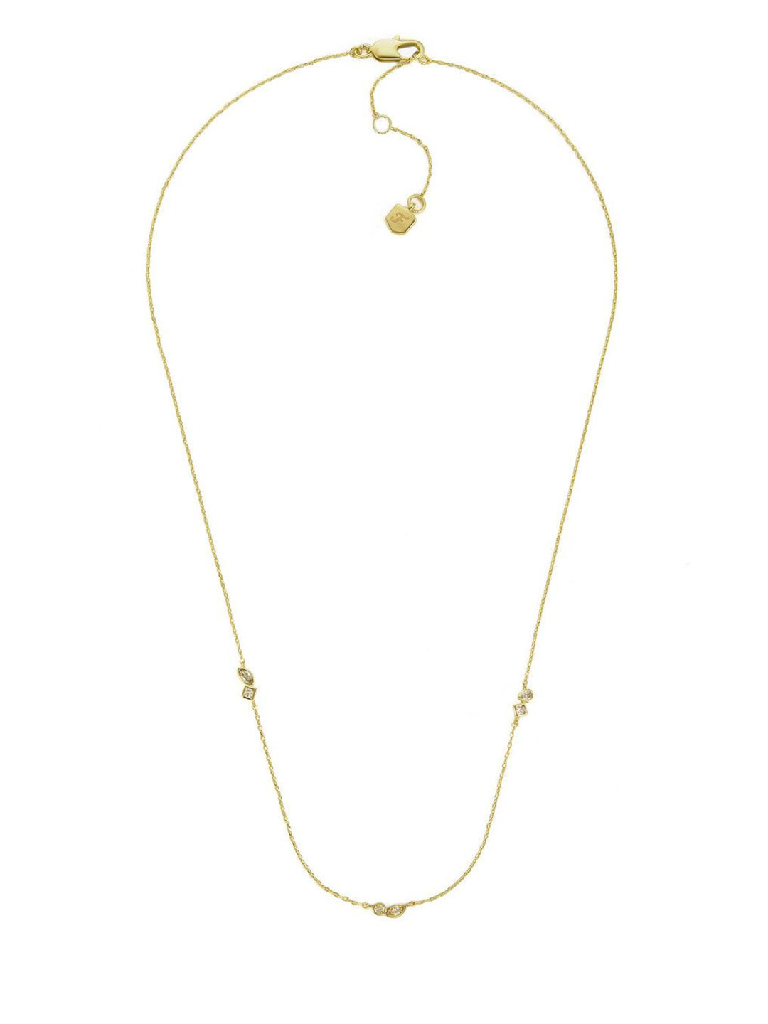 Fossil Ellis Artificial Stones Studded Minimal Necklace