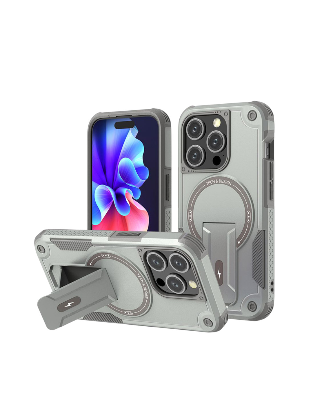 Luxury Kase Magnetic Case With Portable Kickstand Case For iPhone 15 Pro