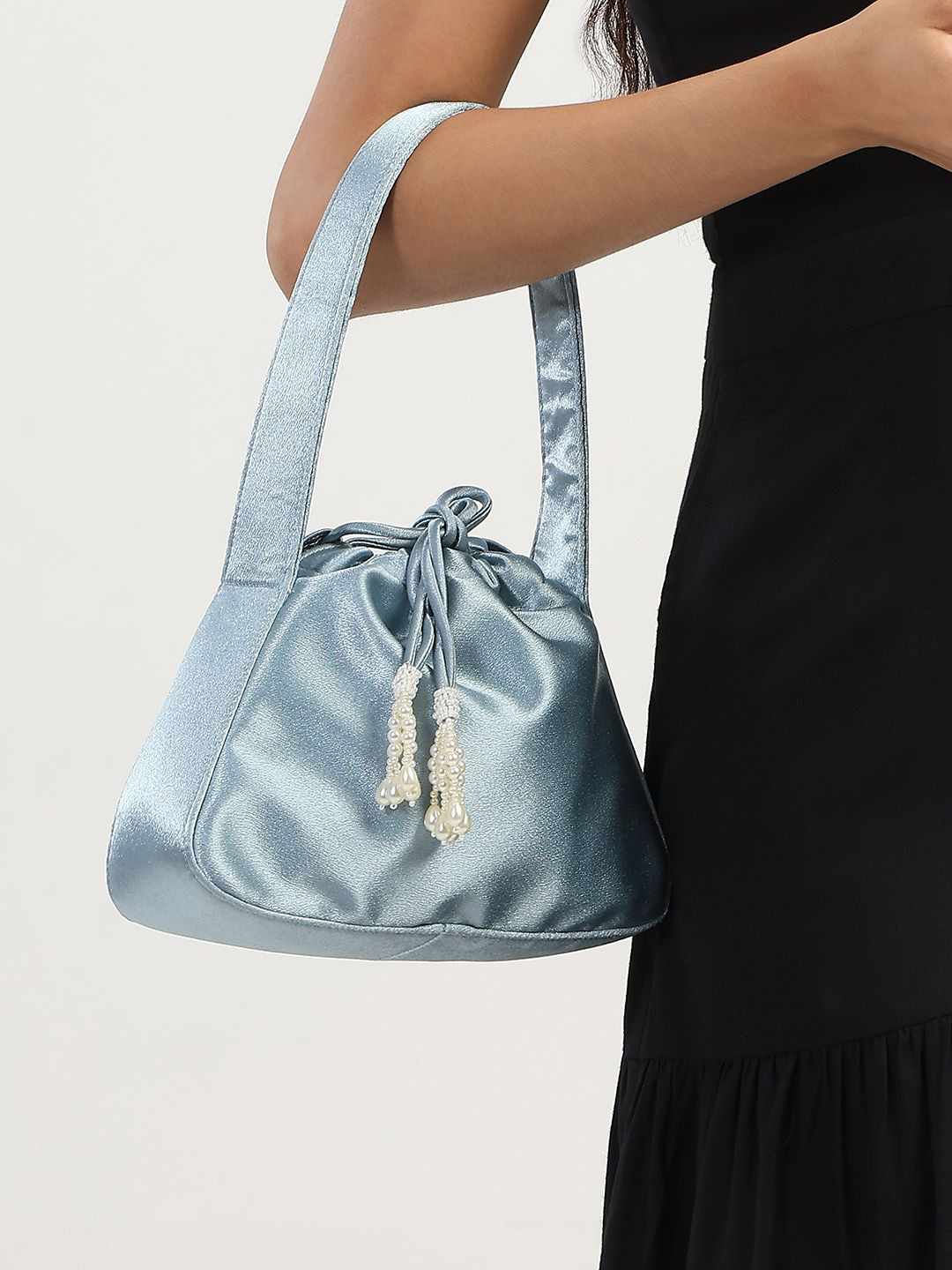 DressBerry Women Satin Bridal Party Drawstring Bag