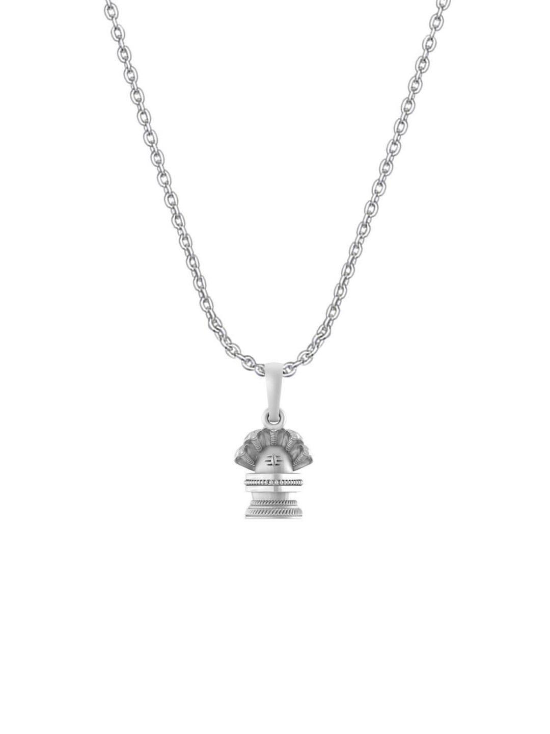 Metronaut 925 Sterling Silver Quirky Shiv Linga Pendants With Anchor Chains