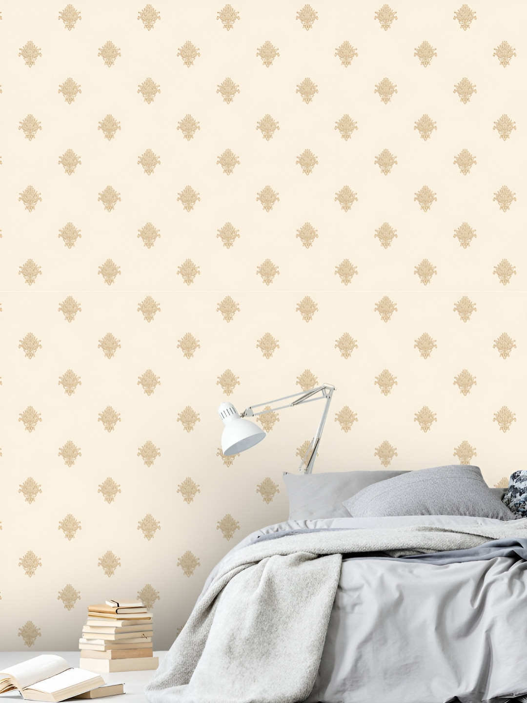 Fedora Wallpapers Cream & Brown 3D Printed Waterproof Wallpaper