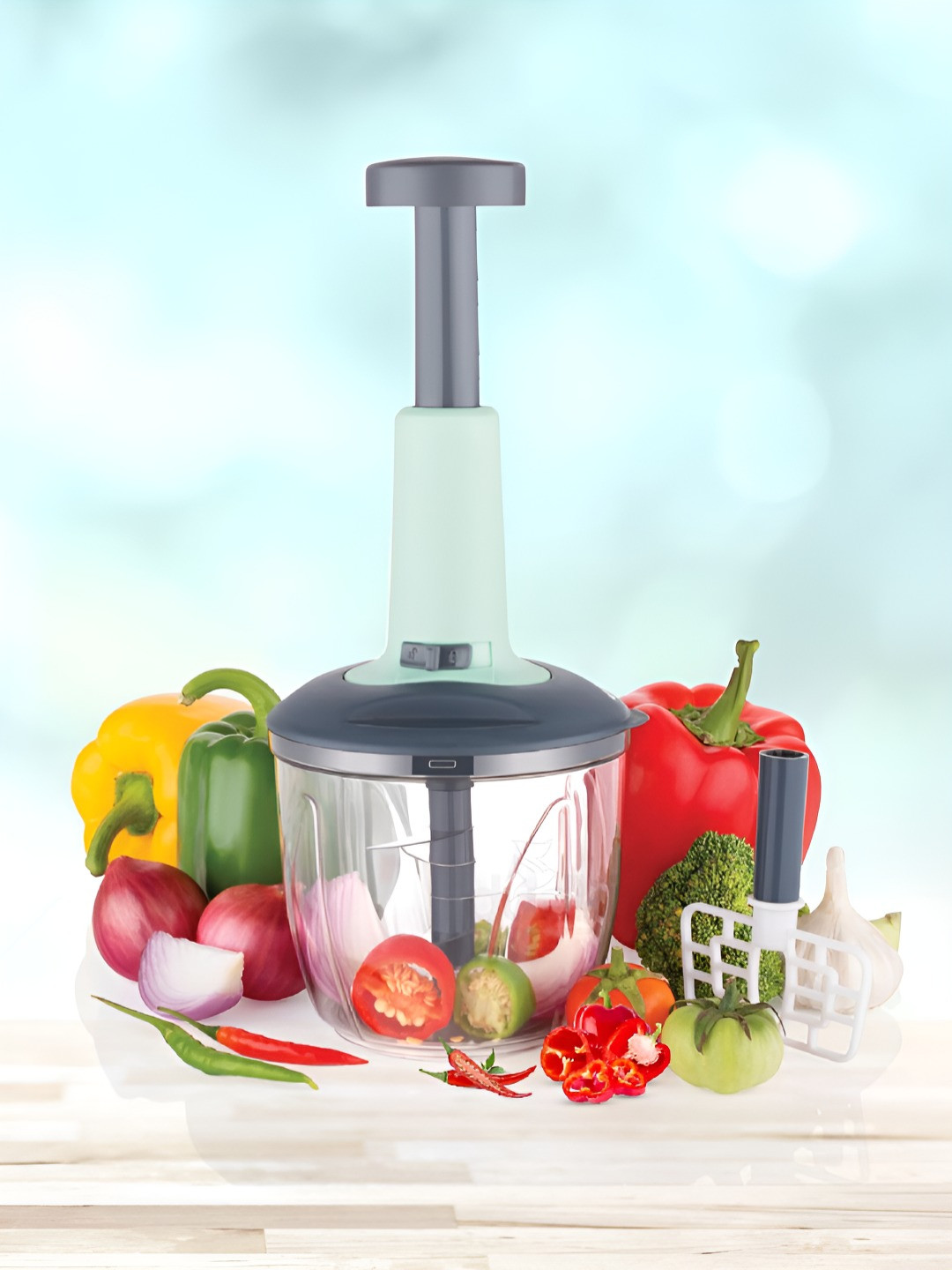 dudki 2 in 1 Push up chopper for Vegetable and Fruit Cutter