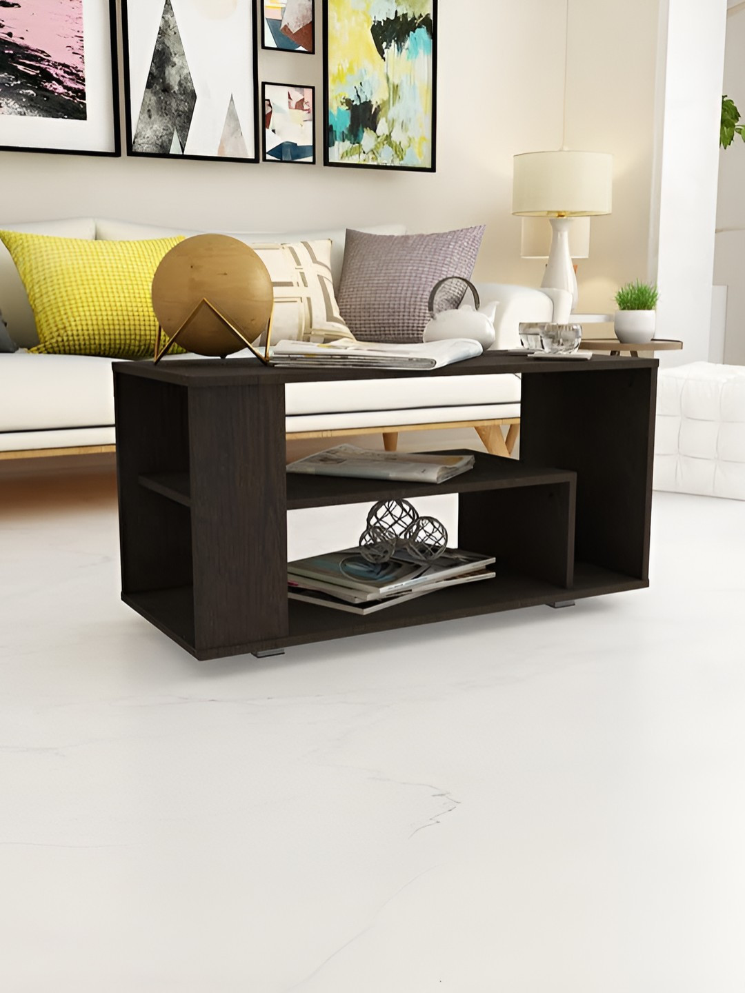 SIVOM Brown Engineered Wood Coffee Table