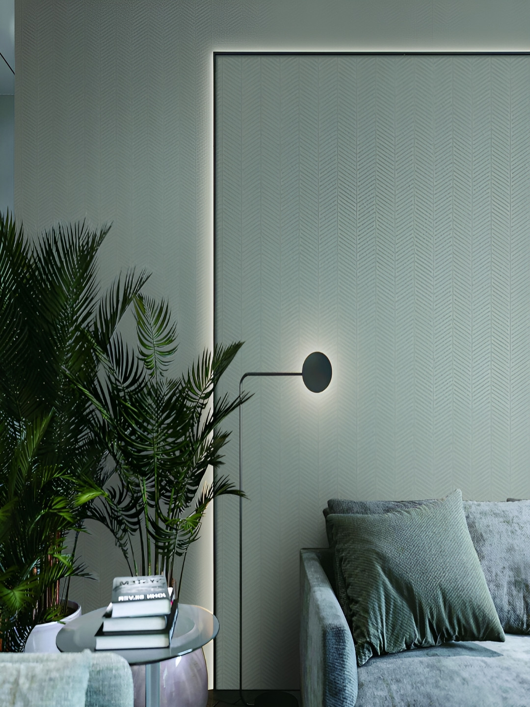 Fedora Wallpapers Classic Crush Grey 3D Abstract Printed Waterproof Wallpaper