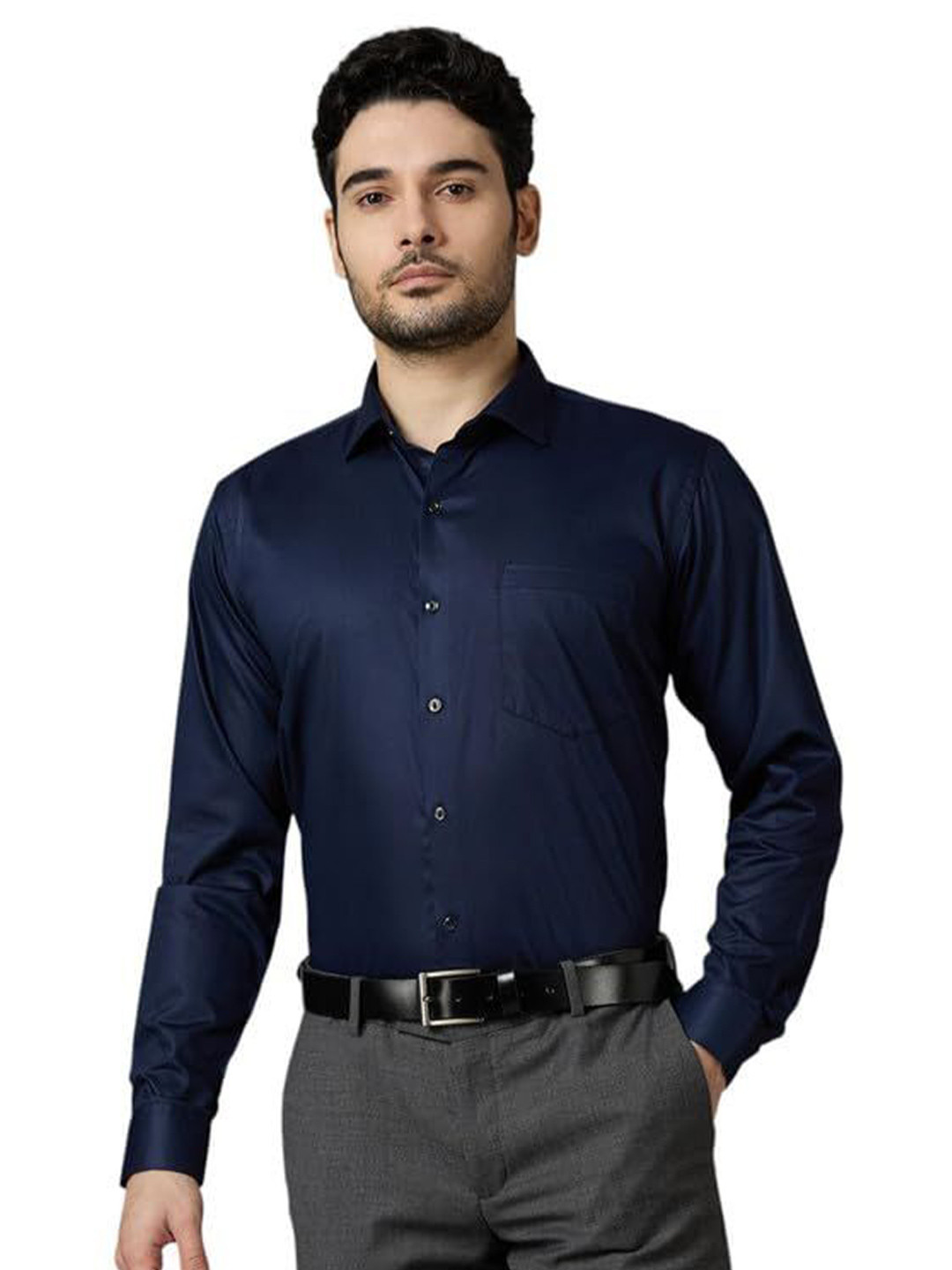 Allen Brown Men Formal Shirt