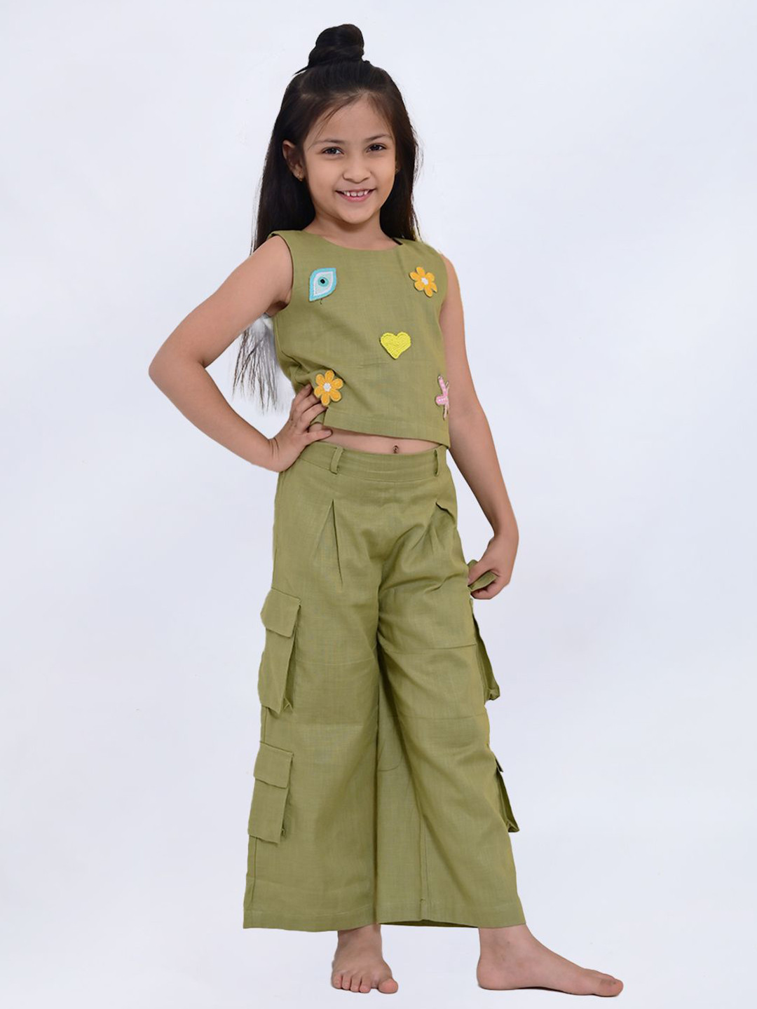 ArthLife Girls Embroidered Clothing Set