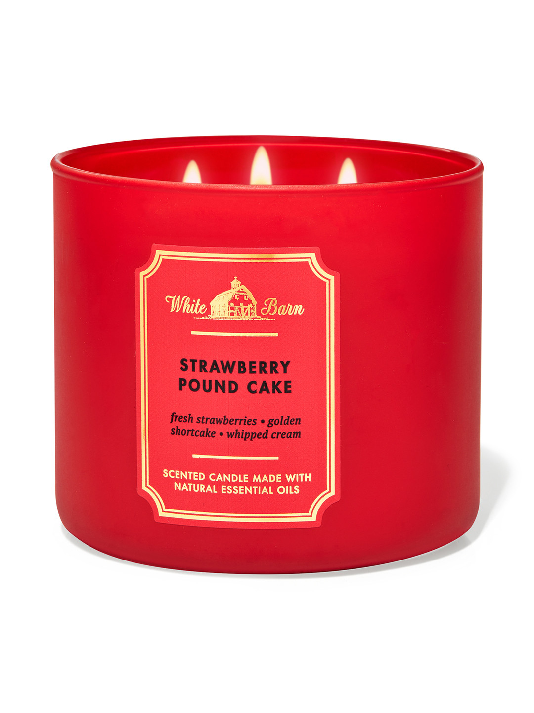 Bath & Body Works Strawberry Pound Cake 3-Wick Candle