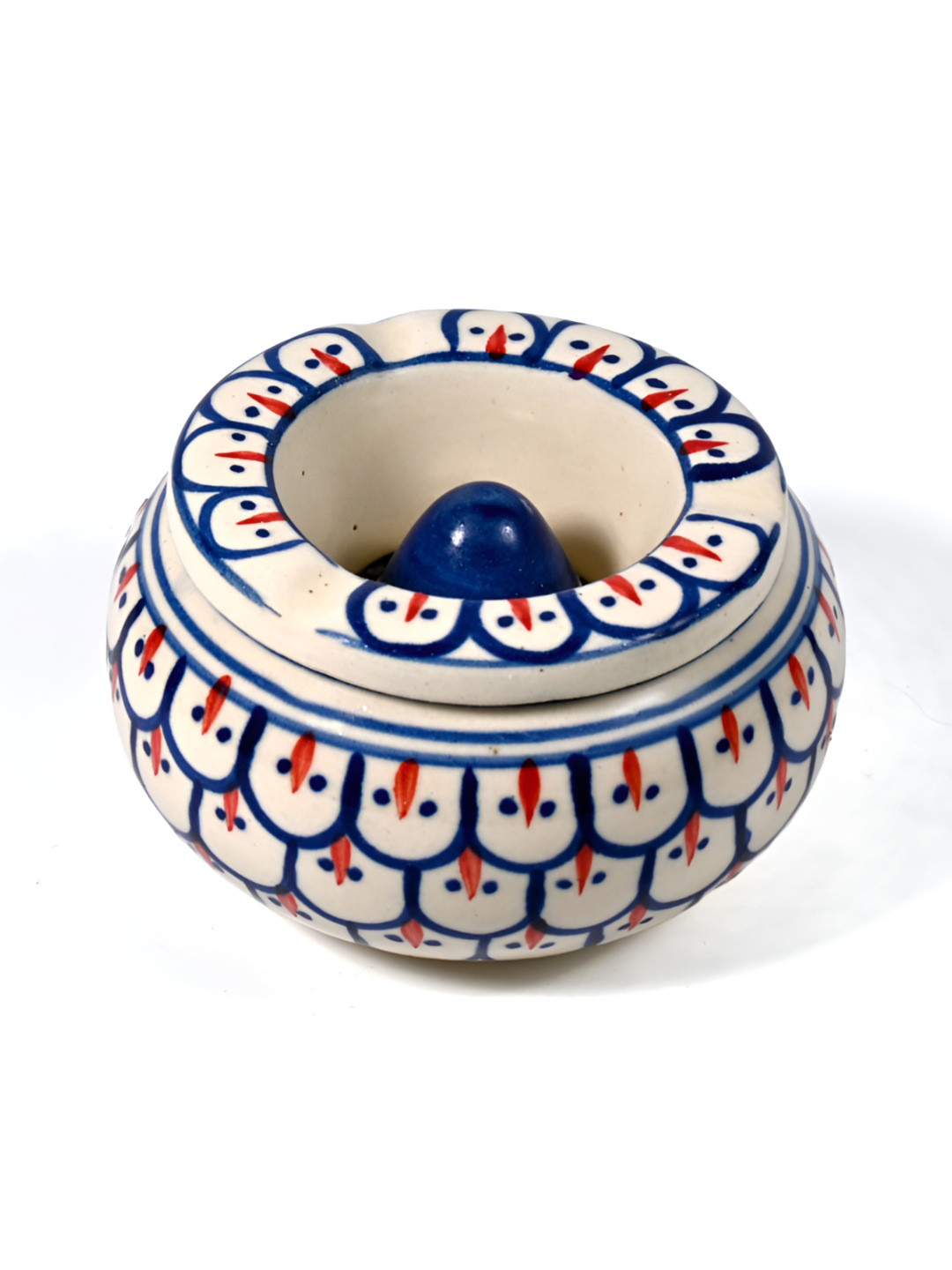 Amoorcart Blue Single Ceramic Ash Trays