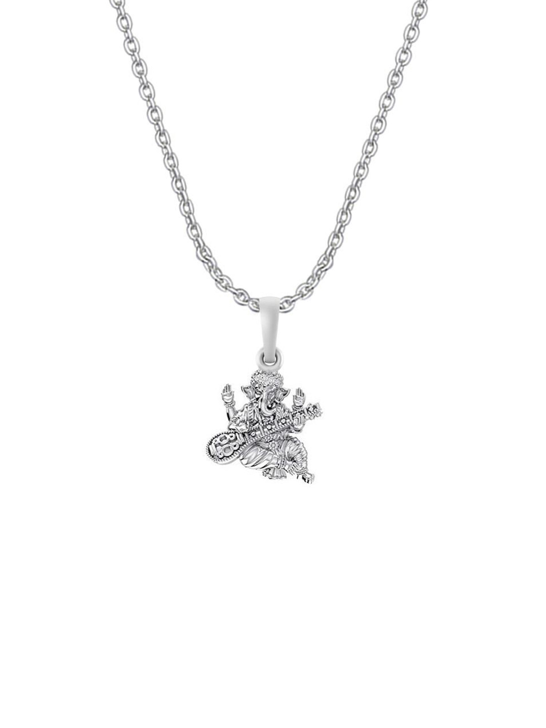 Metronaut 925 Sterling Silver Ganesh Pendants With Anchor Chains