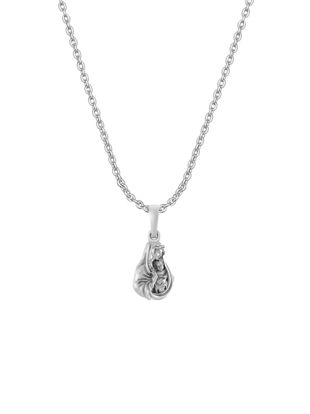 Metronaut Men 925 Sterling Silver Mothermarry Pendant With Anchor Chain