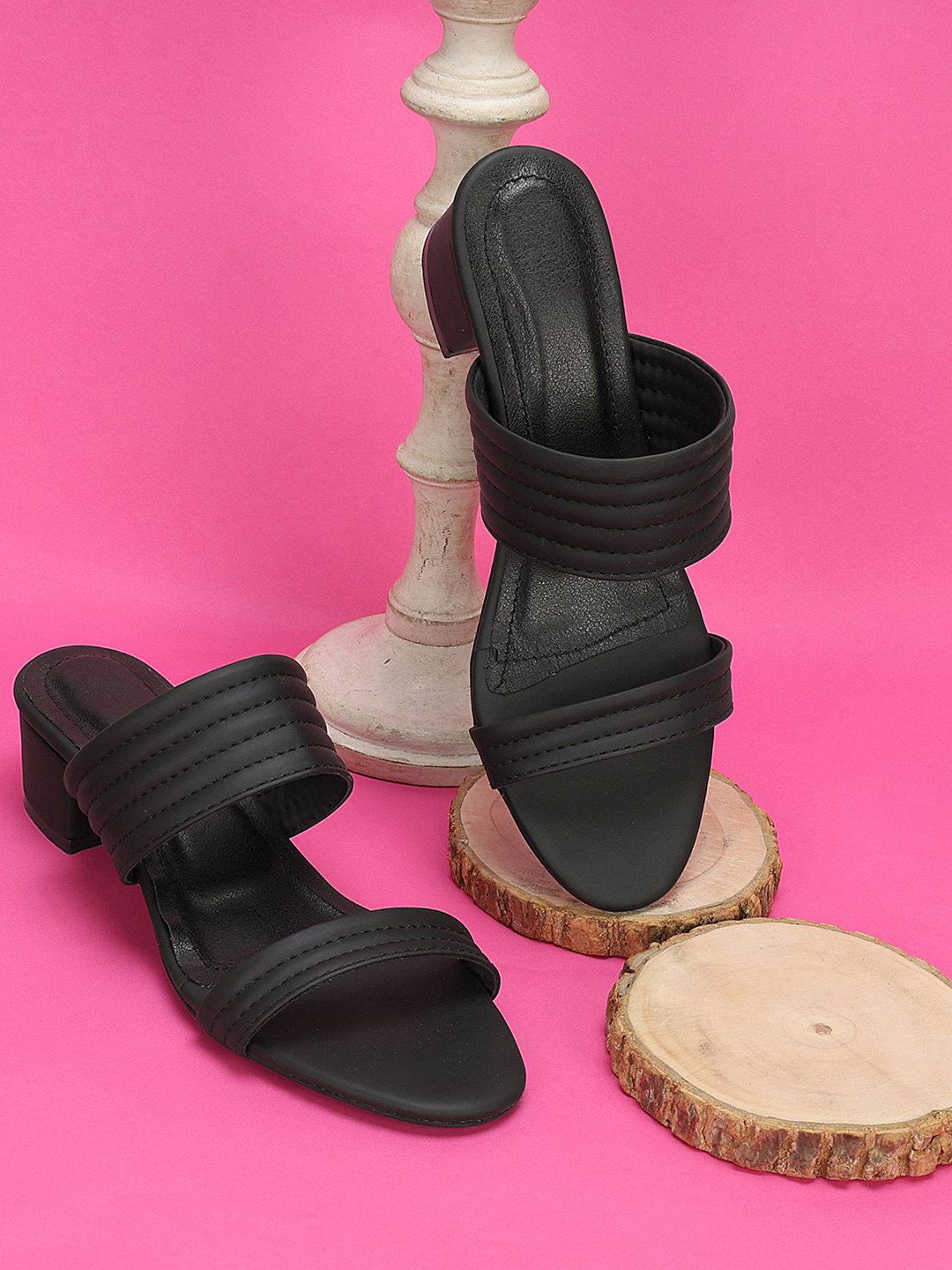 Commander Shoes Women Open Toe Block Heel Sandal