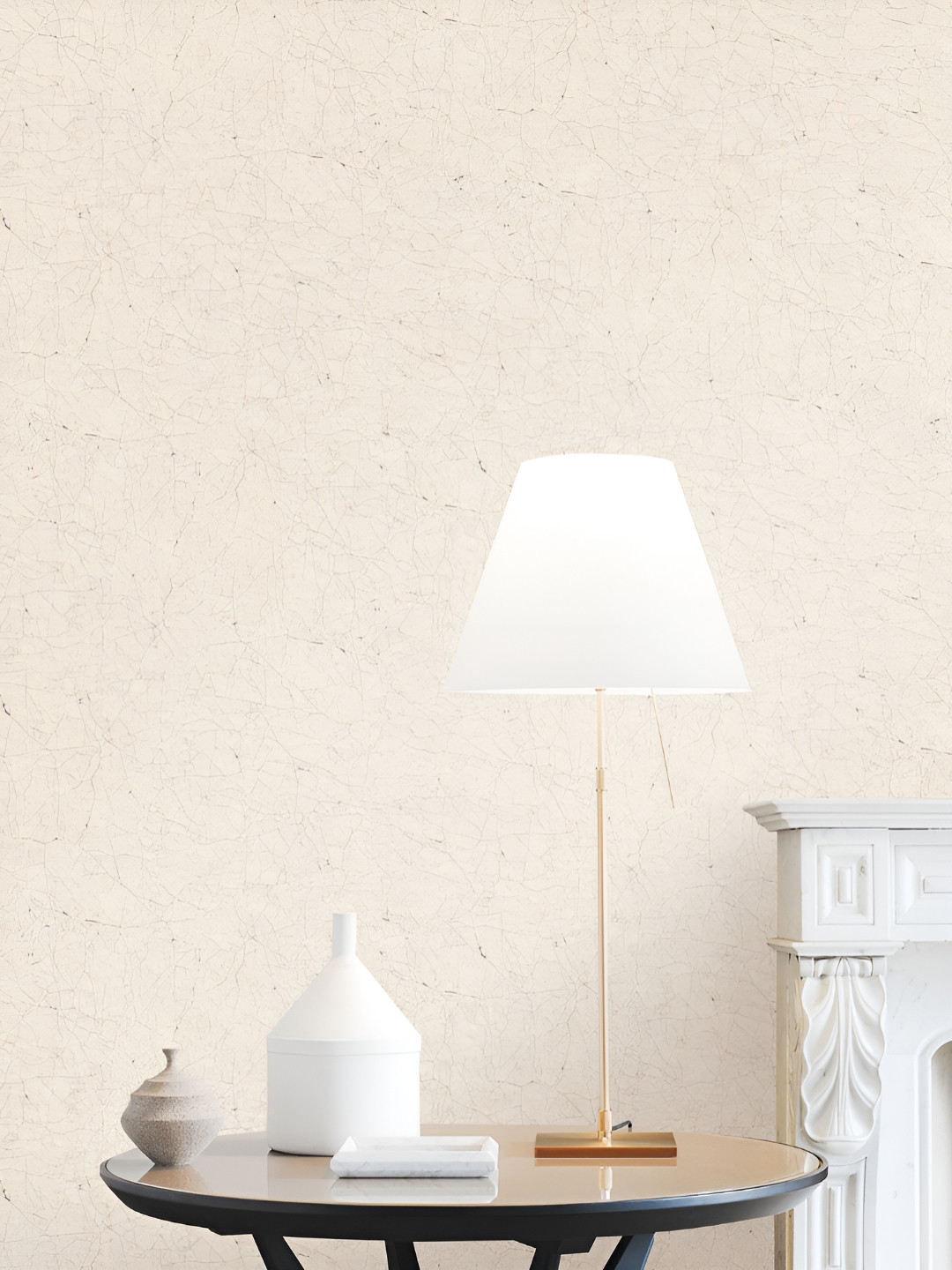 Fedora Wallpapers Leather Mesh Cream & Grey 3D Abstract Printed Waterproof Wallpaper