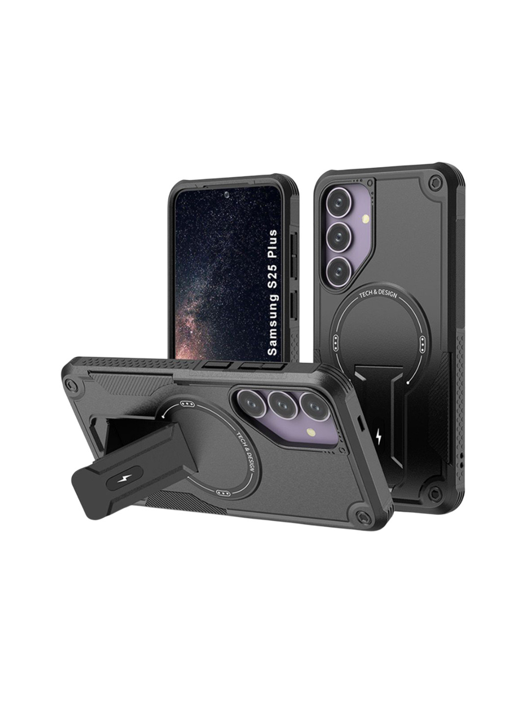 Luxury Kase Magnetic Case With Portable Kickstand Case For Samsung Galaxy S25 Plus 5G