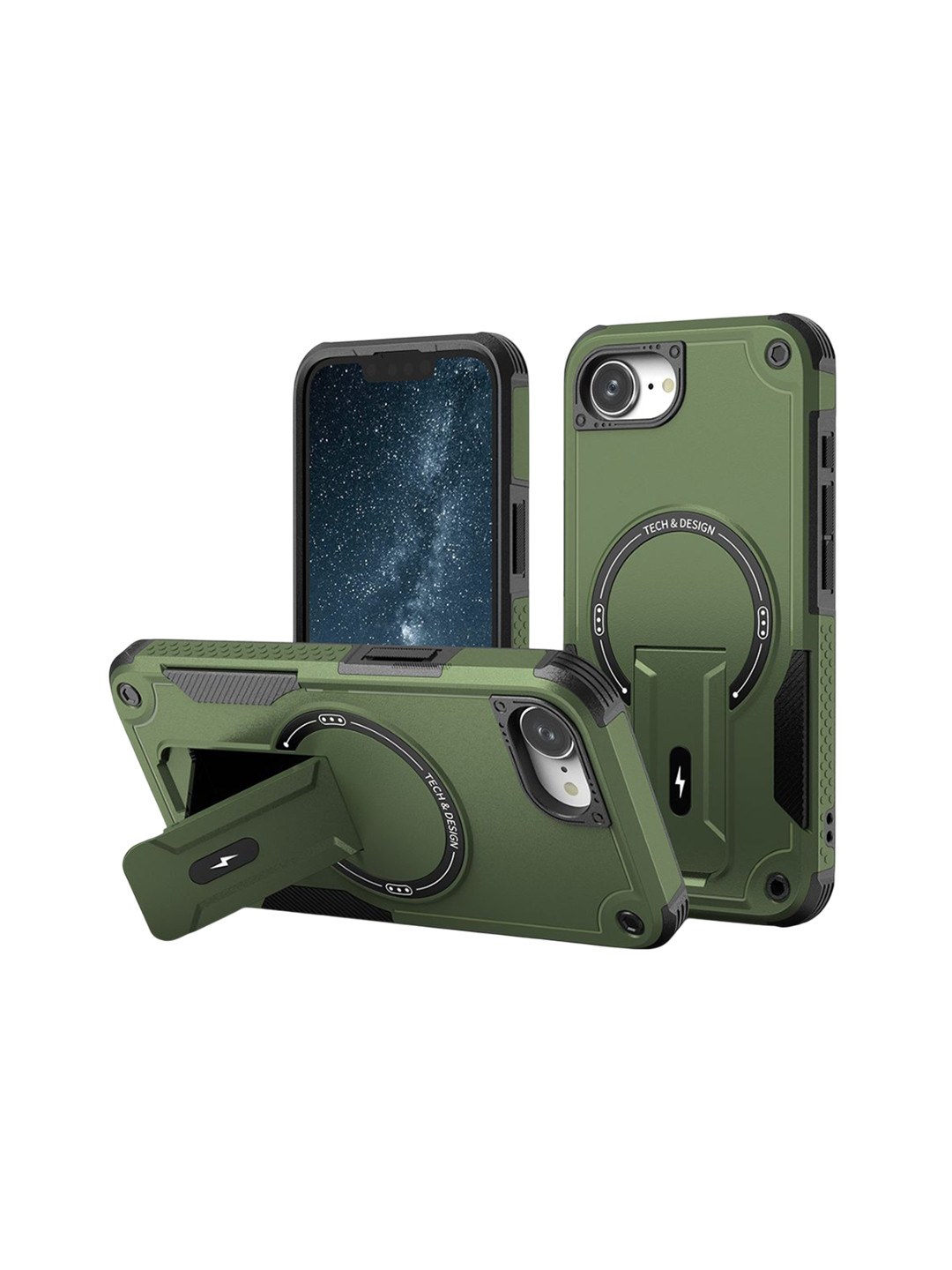 Luxury Kase Unisex Back Cover With Portable Kickstand Mag-safe Compatible Magnetic Case