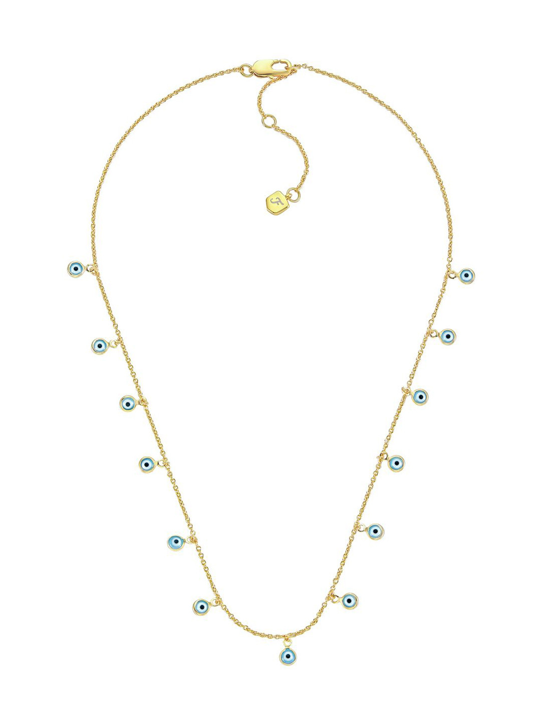 Fossil Sutton Evil Eye Beaded Minimal Necklace