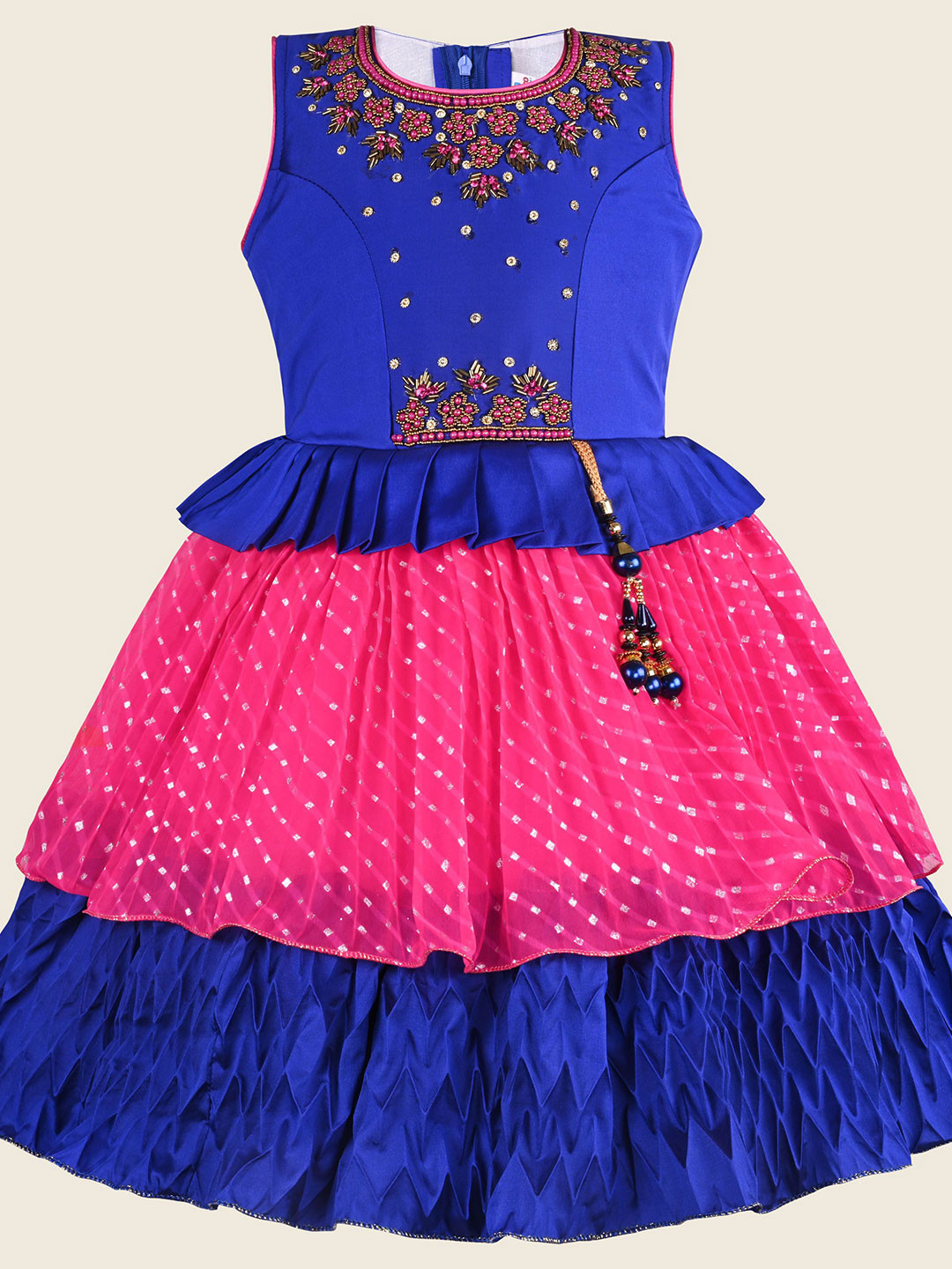 Wish Karo Embellished Knee Length Fit & Flare Dress