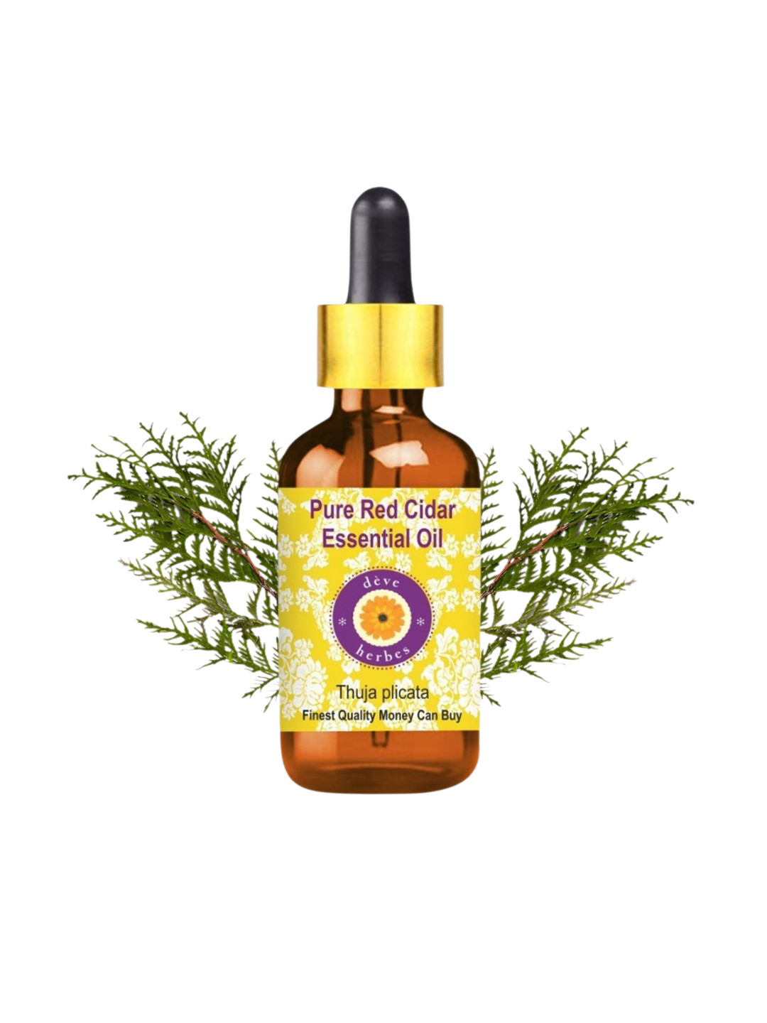 Deve Herbes Pure Red Cidar Essential Oil With Glass Dropper Steam Distilled- 50 ml