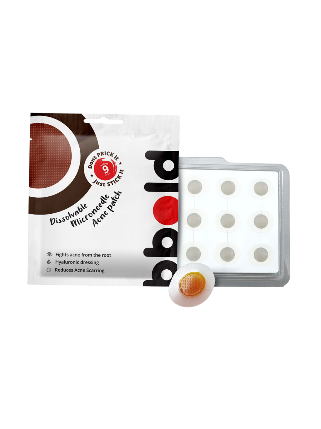bbold Microneedle Pimple Patches With Salicylic & Hyaluronic Acid- 9 Pcs