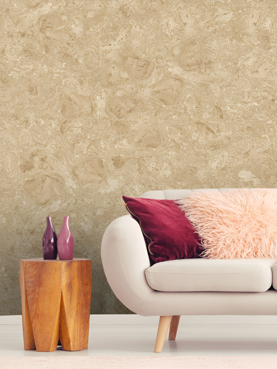 Fedora Wallpapers Fluids Cream 3D Abstract Printed Waterproof Wallpaper