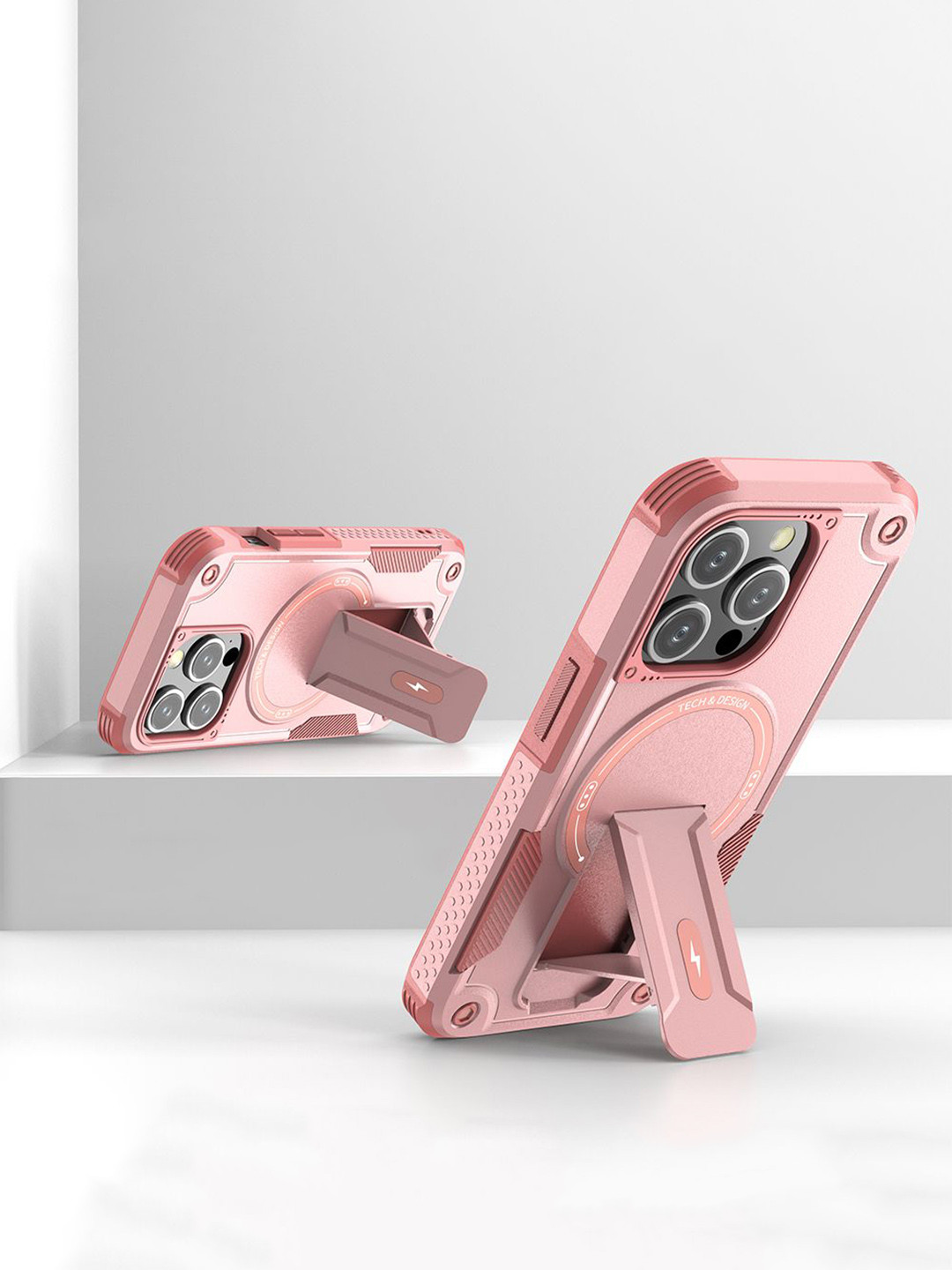Luxury Kase Magnetic Case With Portable Kickstand Case For iPhone 15 Pro