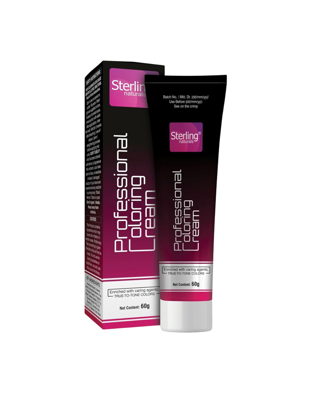 Sterling Naturals Hair Color Cream Brown Professional with Active Keratin Formula 60g