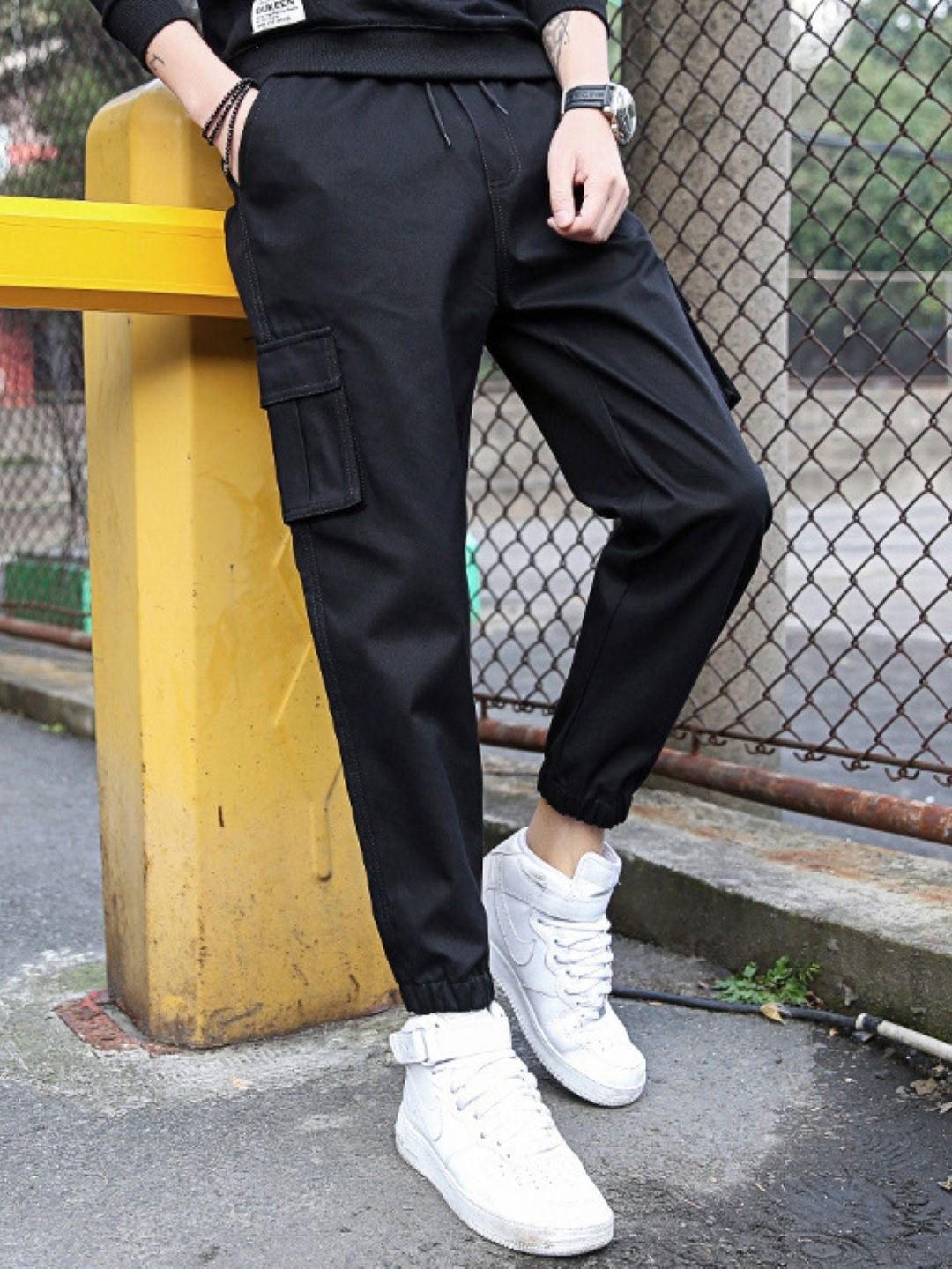 StyleCast Men Urban Slim Fit Black Joggers