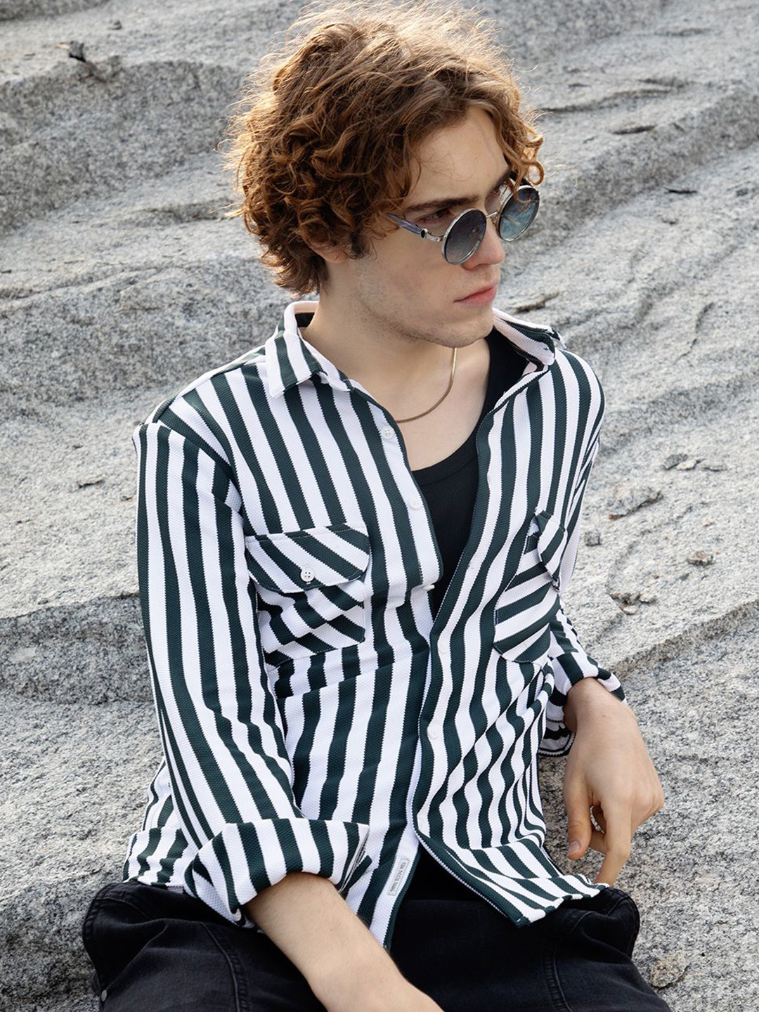 CAHOOT Men Classic Striped Casual Shirt