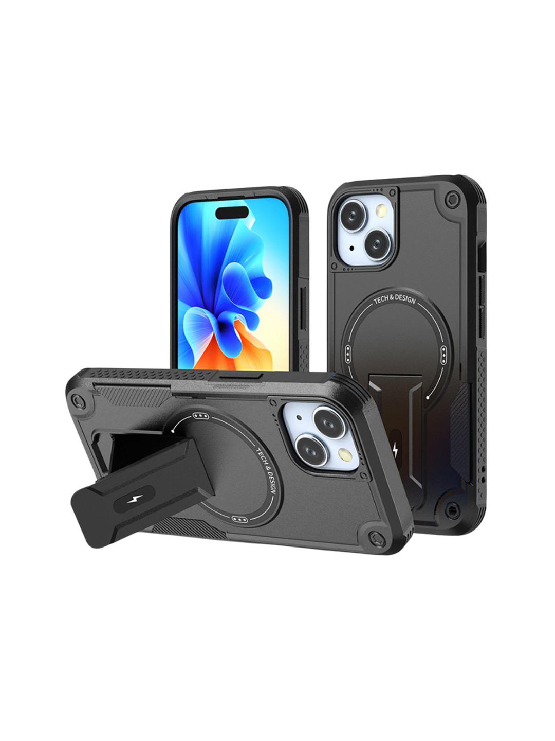 Luxury Kase Magnetic Case With Portable Kickstand Case For iPhone 15