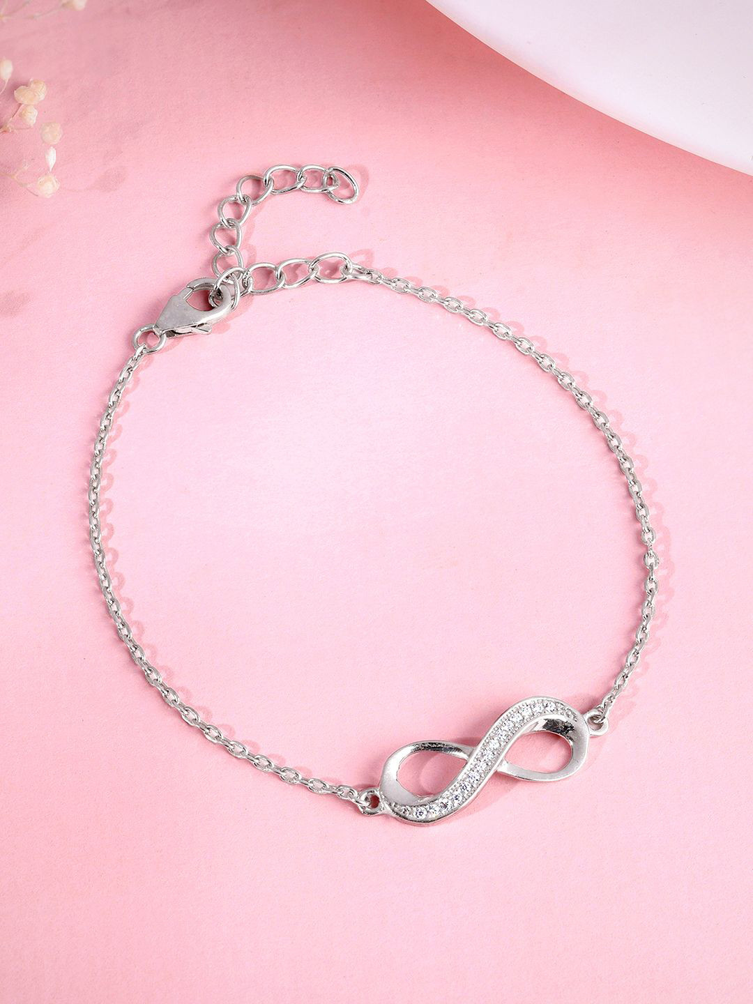 GIVA Women Unbreakable Bond 925 Sterling Silver Rhodium-Plated Charm Bracelet