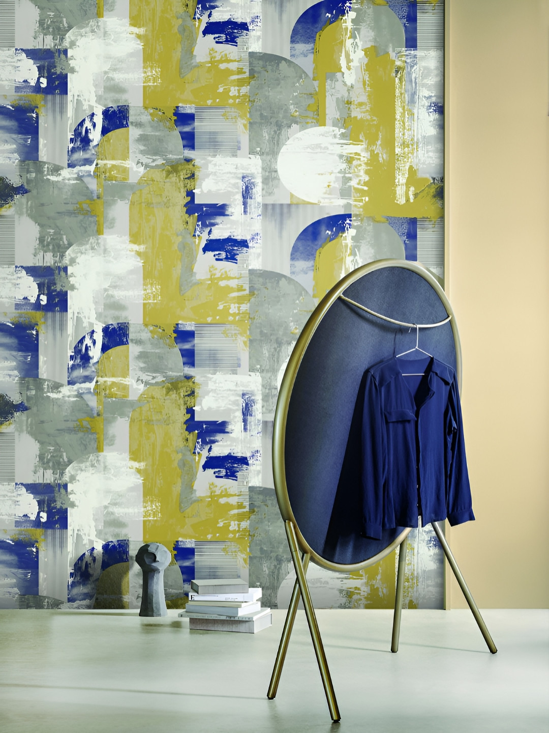 Fedora Wallpapers Yellow & Blue 3D Printed  Waterproof PVC Wallpaper