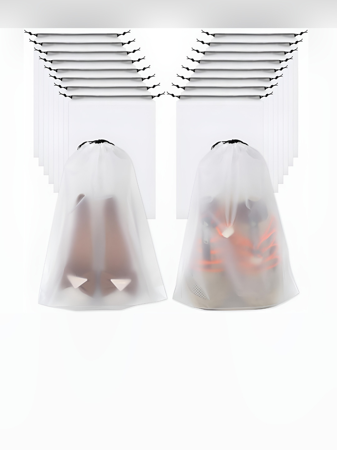 Panchhi Store Transparent White Set of 40 Shoe Cover Bag