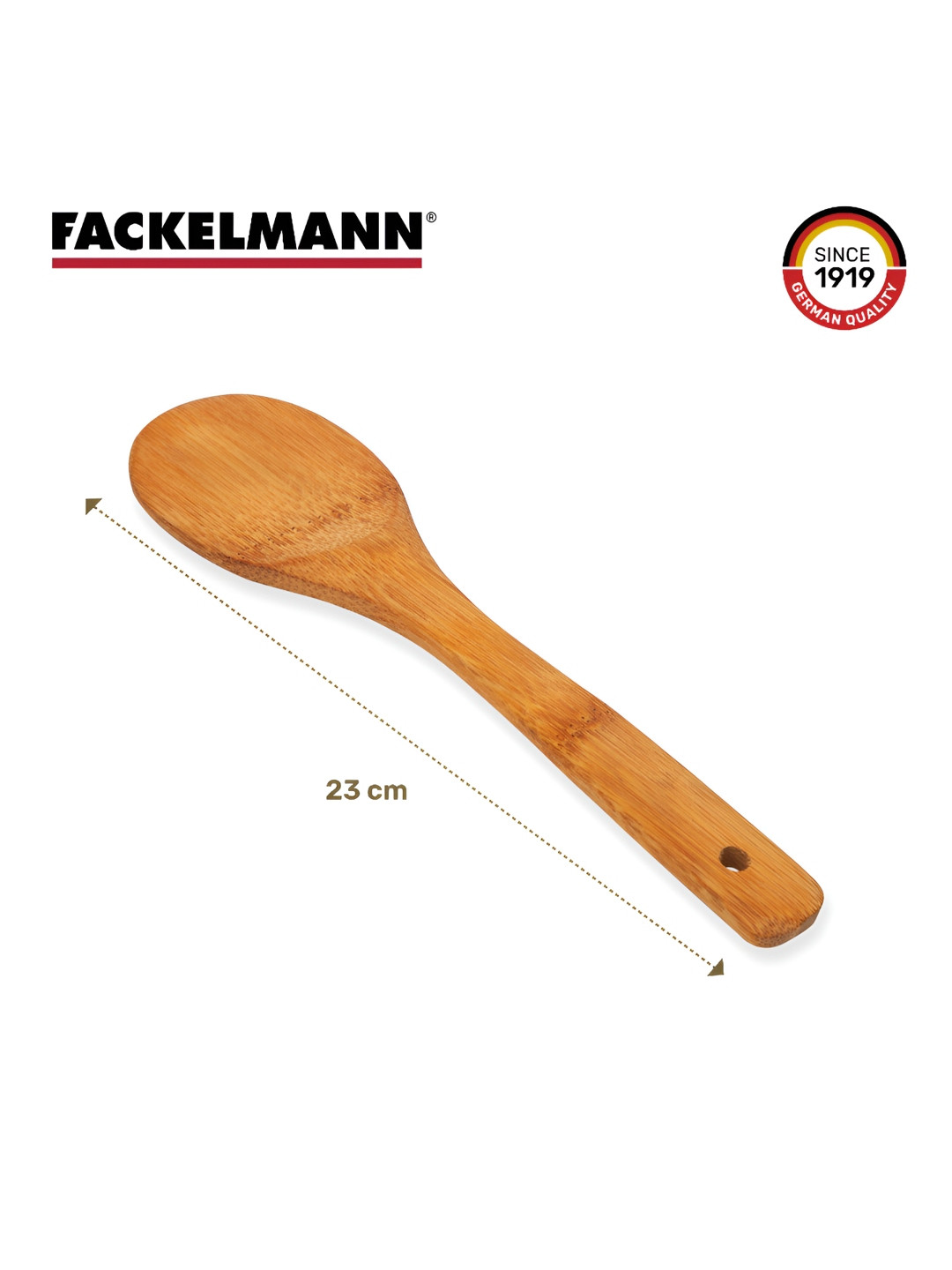 Fackelmann Brown Non-Stick BPA Free & Sturdy Pure Natural Bamboo Rice Spoon 30cm