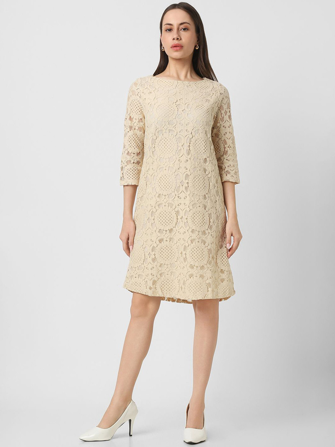 Van Heusen Woman Lace Inserts Shift Dress