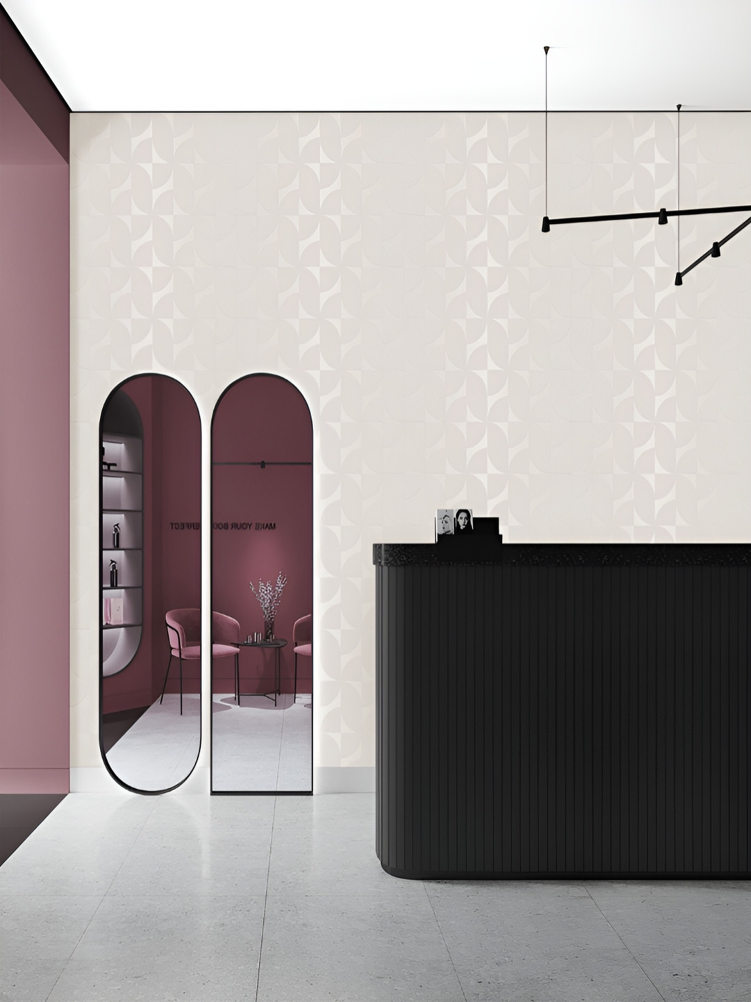 Fedora Wallpapers Grey & Cream 3D Printed Waterproof PVC Wallpaper