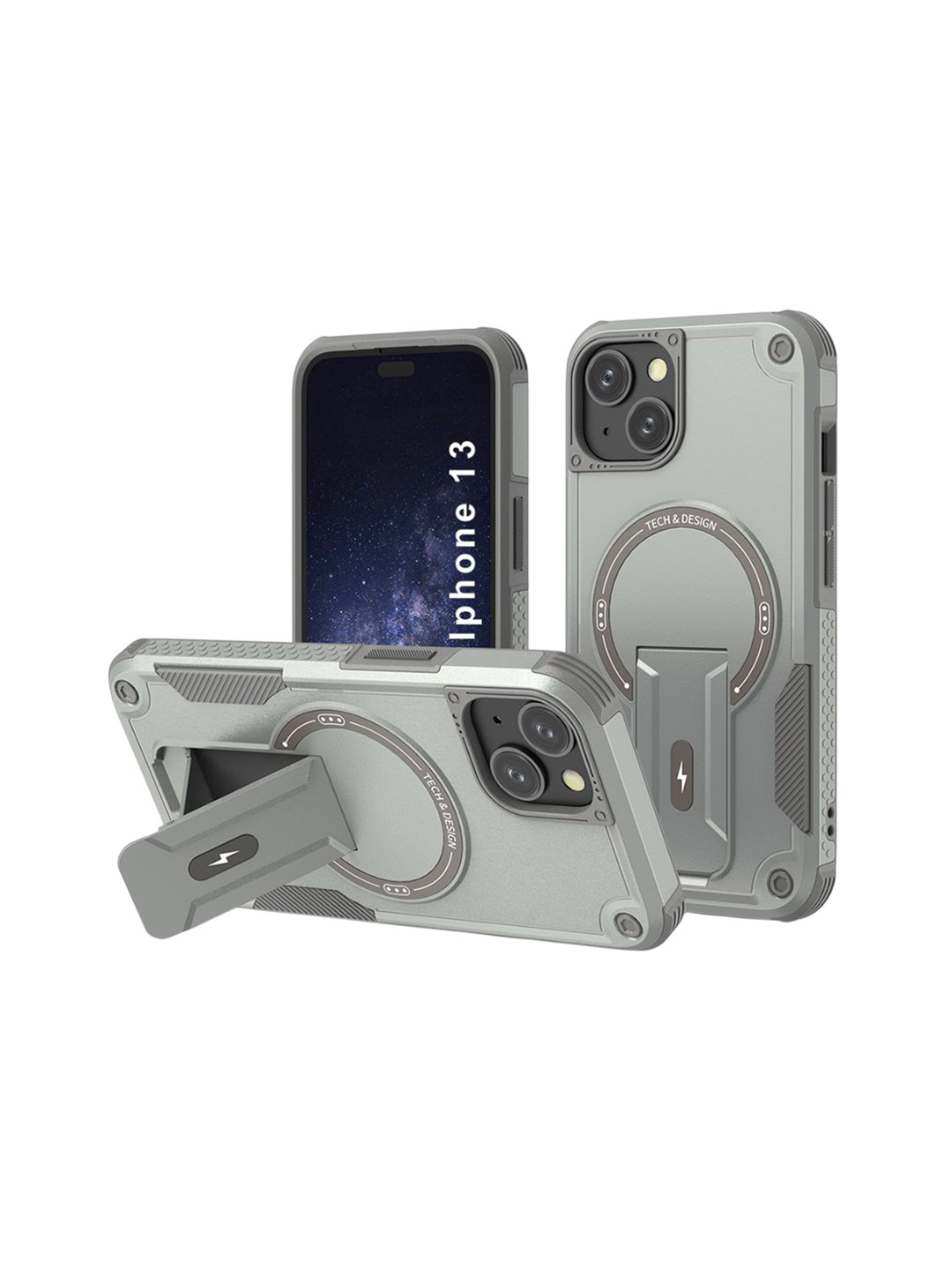 Luxury Kase Unisex Back Cover with Portable Kickstand Mag-Safe Compatible Magnetic Case