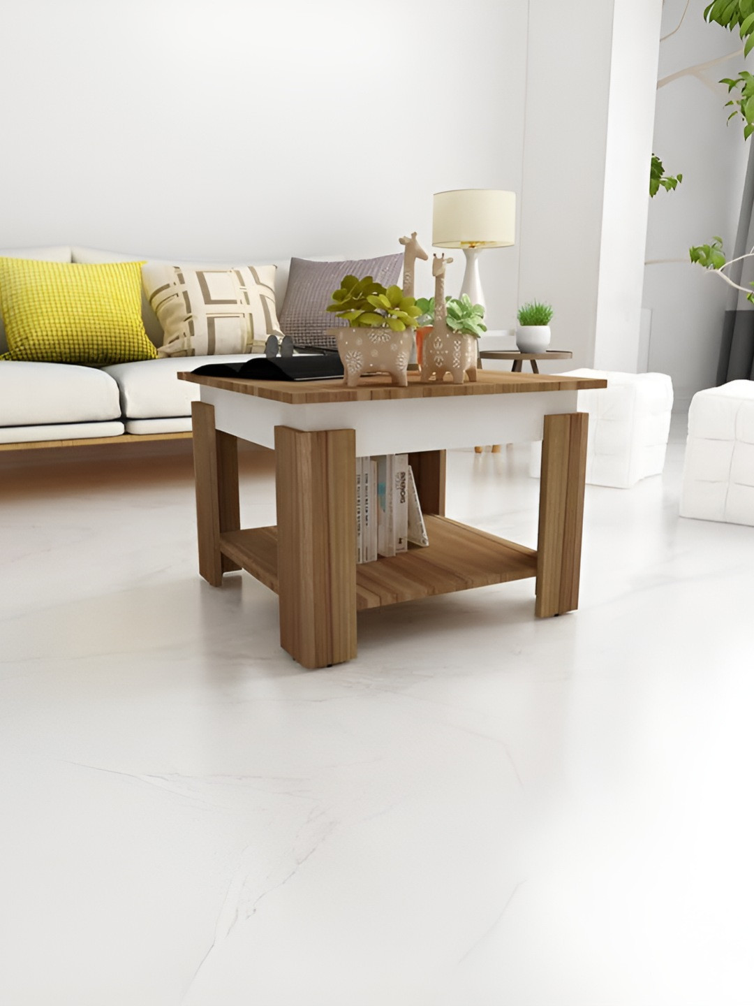 SIVOM Coffee Brown Engineered Wood Coffee Table