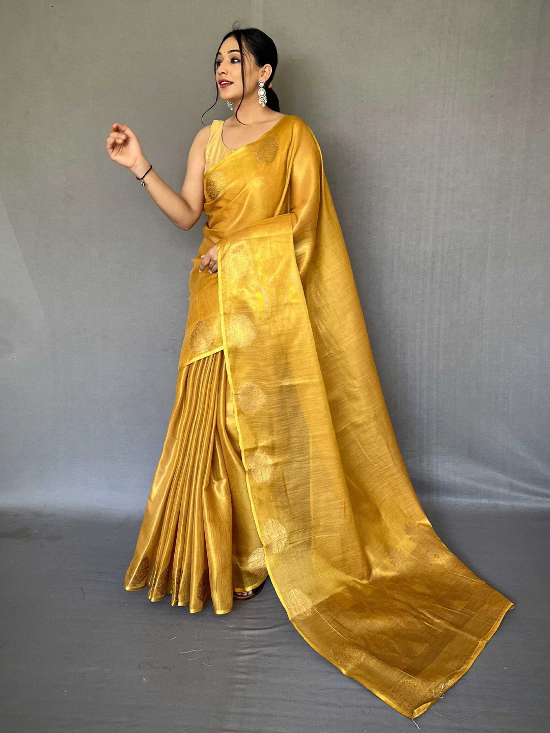 LeeliPeeri Designer Zari Tissue Saree