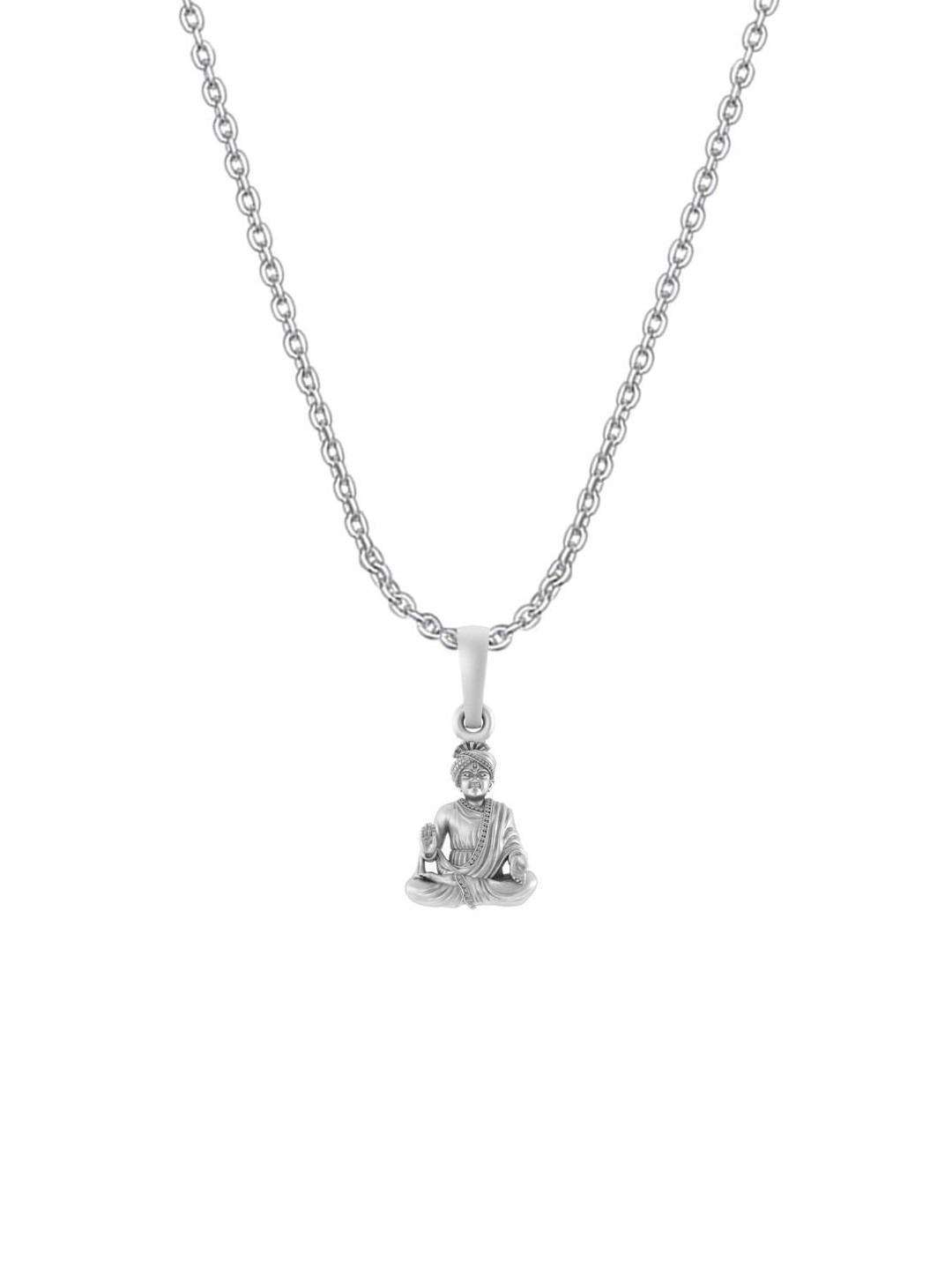 Metronaut 925 Sterling Silver Swaminarayan Pendants With Chains