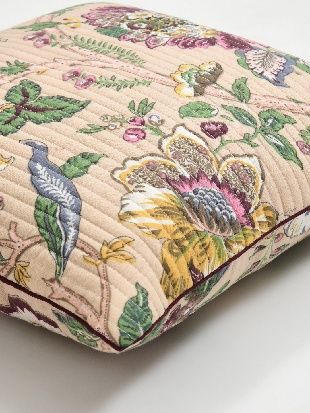 Urban Jaipur Floral Cotton Lightly-Padded 2 Pcs Square Cushion Covers - 24 x 24 In