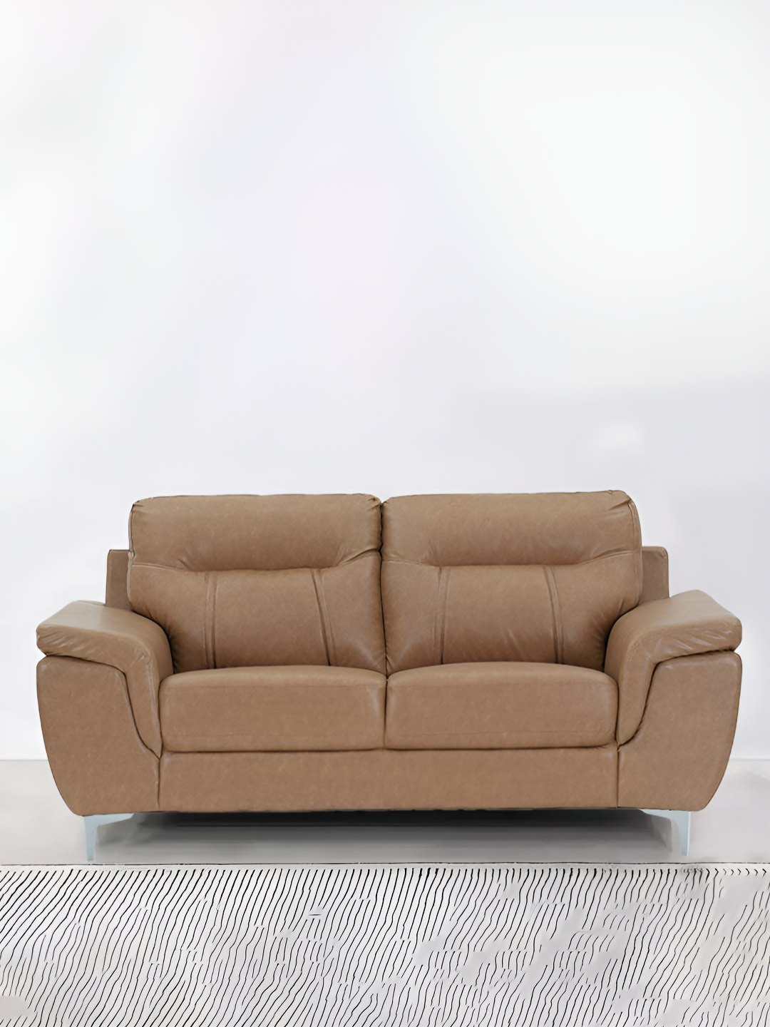 Royaloak Miami American Brown Leatherette 2 Seater Sofa