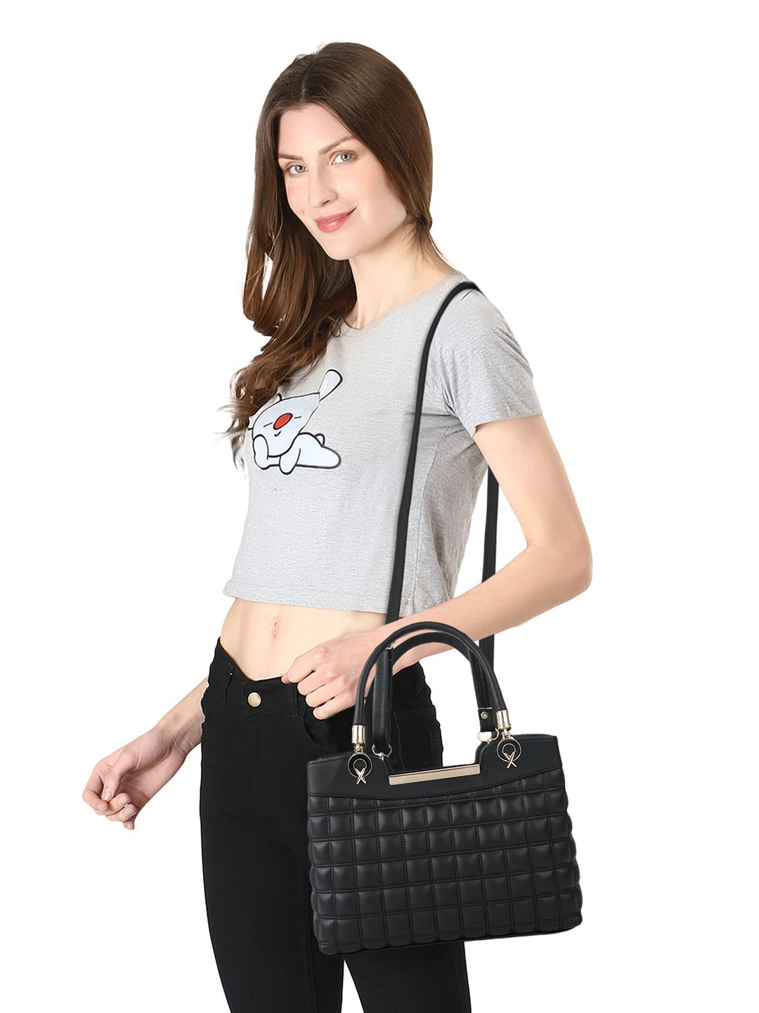 ROLEXO Textured Structured Satchel