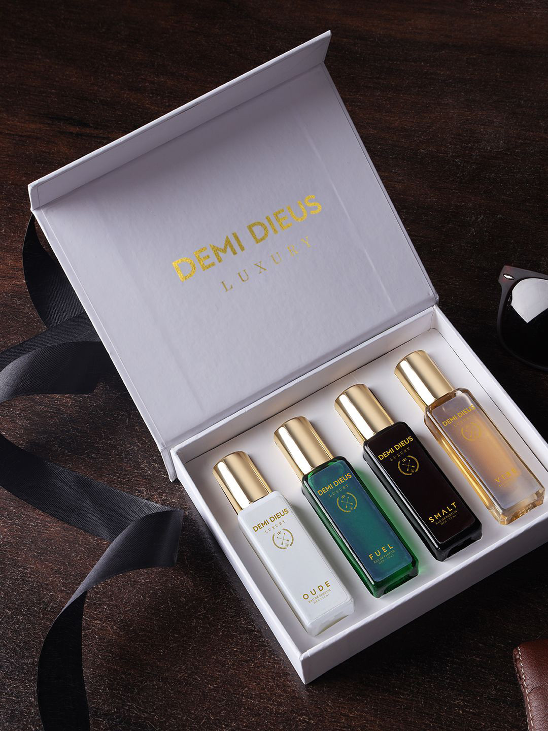 DEMI DIEUS Set Of 4 Smalt Vibe Oude Fuel Long Lasting Eau De Parfum - 20 ml Each
