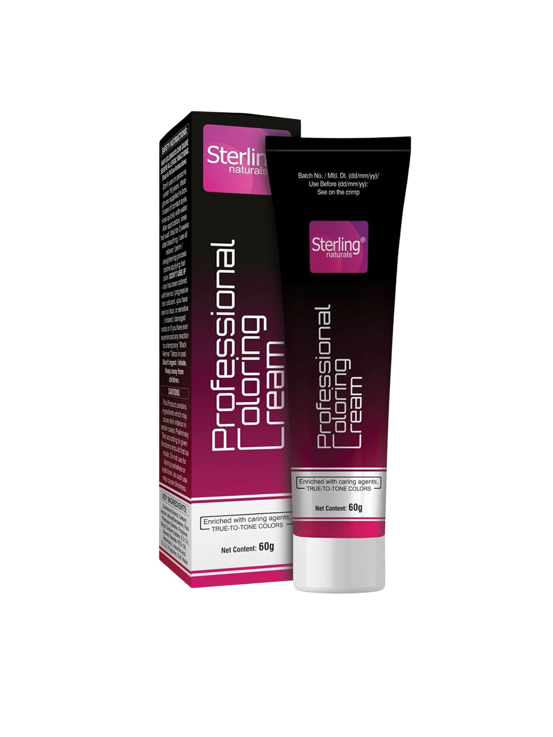 Sterling Naturals 2Pc Hair Color Cream Intense Red Active Keratin Formula 60g