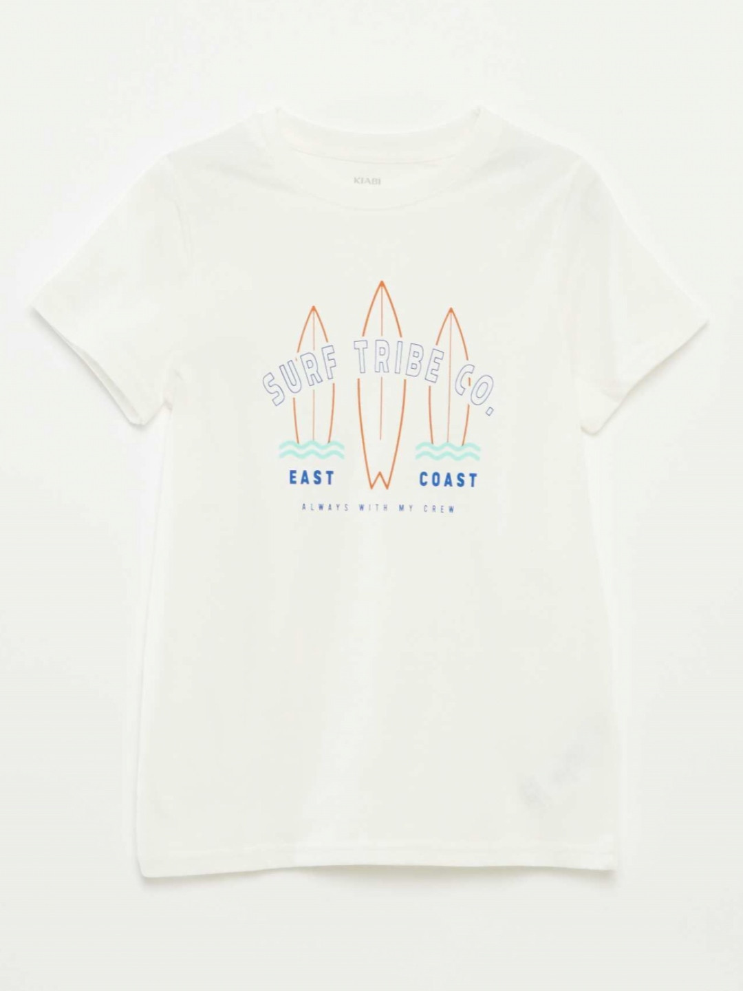 KIABI Boys Typography Printed Round Neck Cotton T-shirt