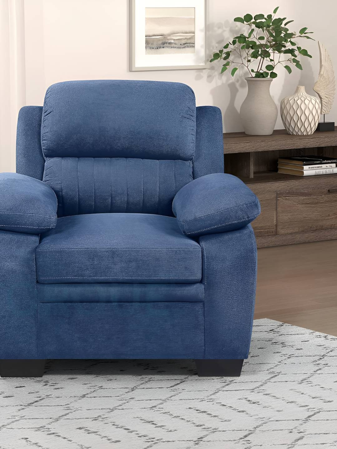 Torque Jett Blue 1 Seater Inflatable Matte Leatherette Sofa & Bed