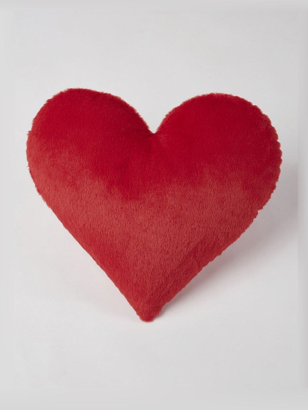 Myntra Elegant Homes Red Set of 2 Heart Shaped Fur Love Cushions