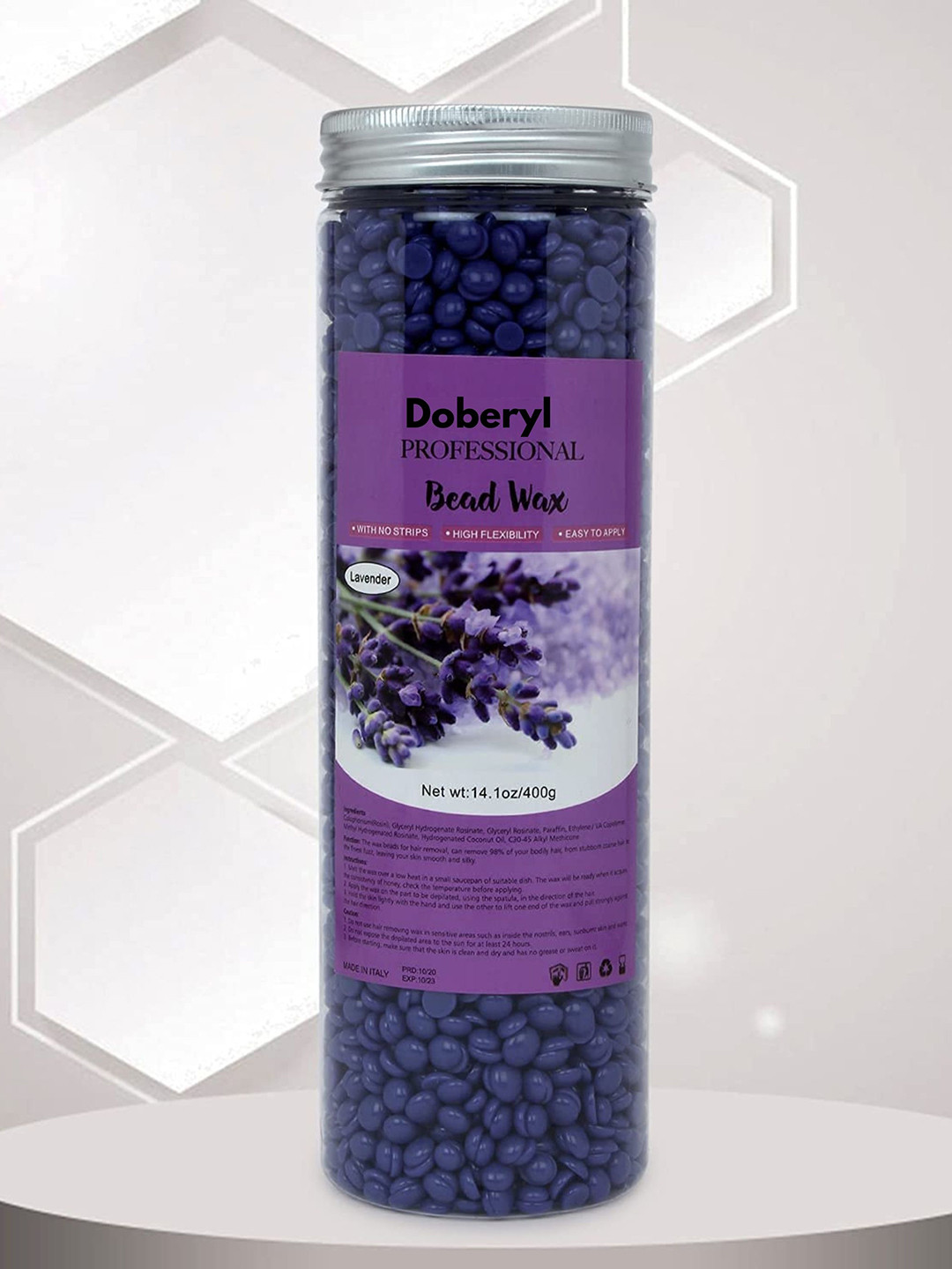 Doberyl No Strips High Flexibility Bead Wax- 400 g- Lavender