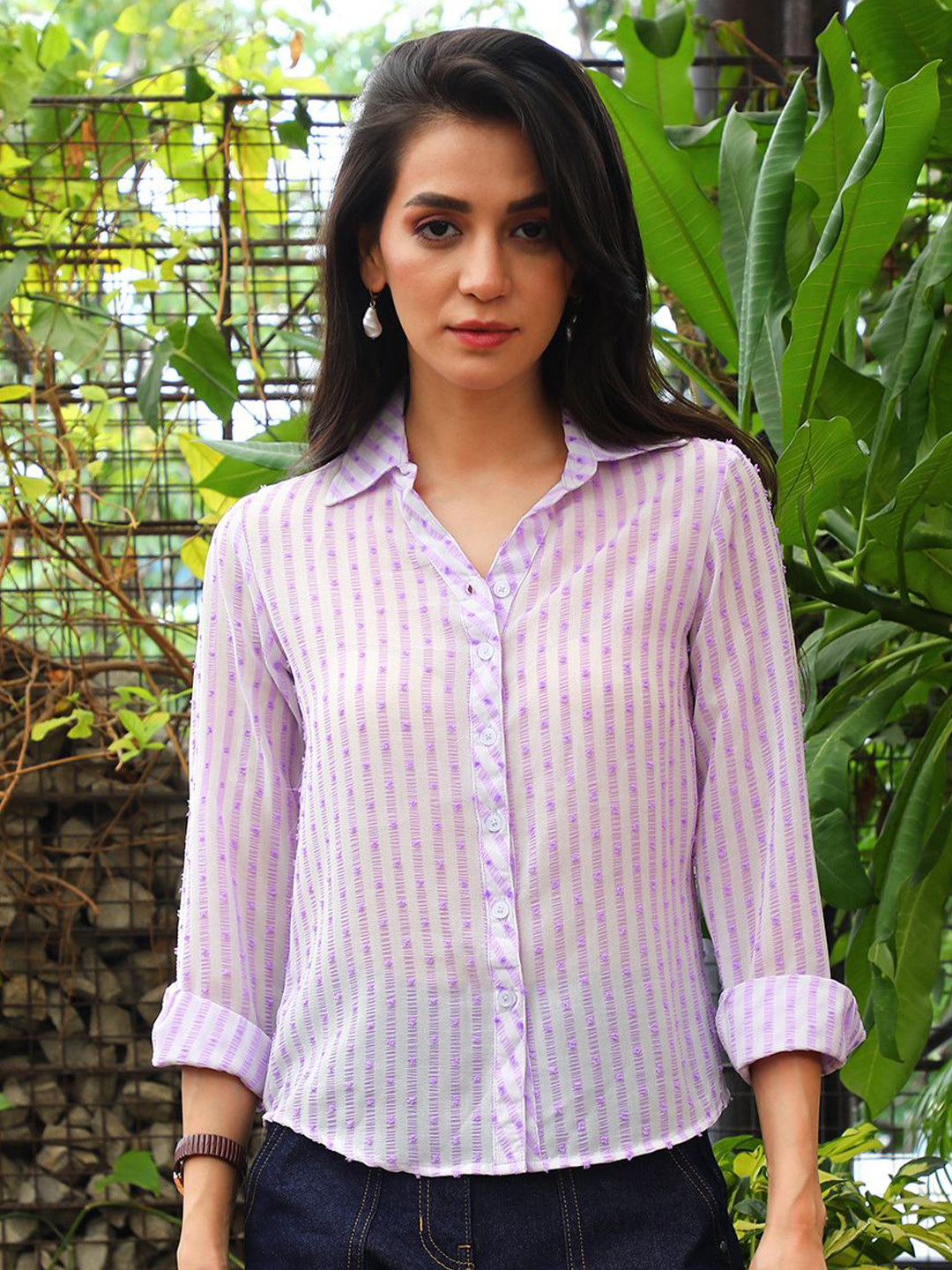 PINACOLADA Women Comfort Multi Stripes Striped Casual Shirt
