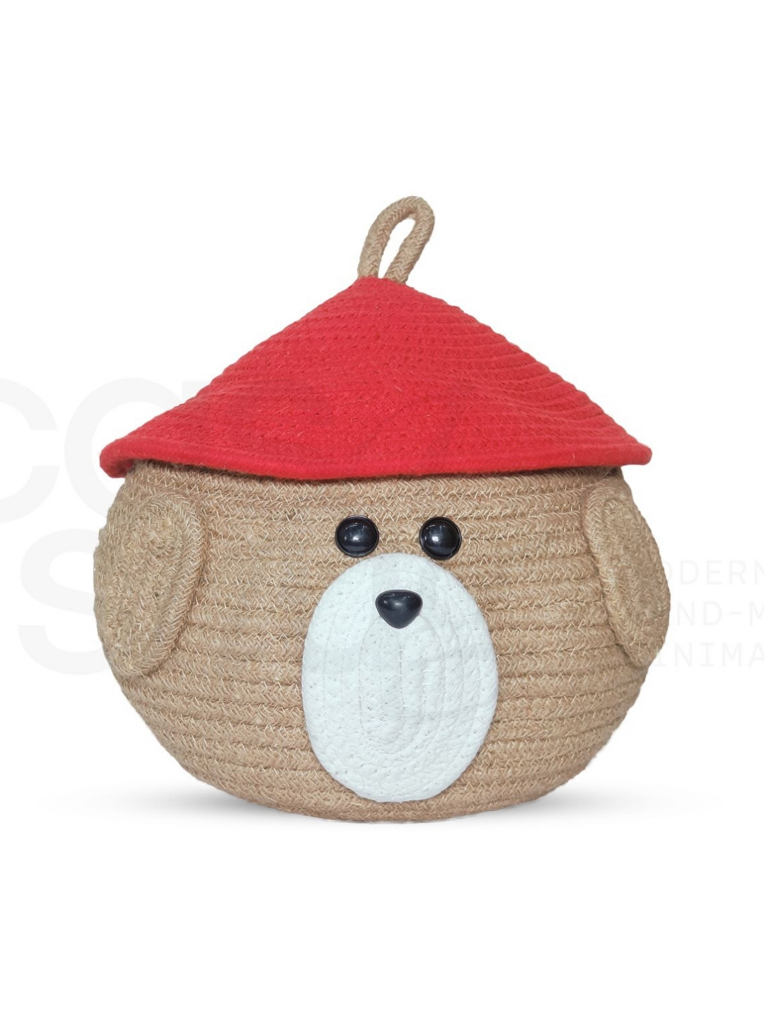 Casa Snug White Brown Storage Basket With Lid